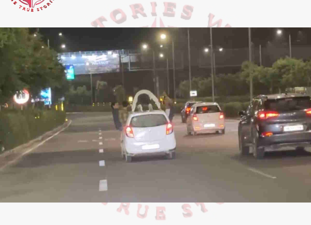 Video of youths doing push-ups in a moving car in Gurugram went viral