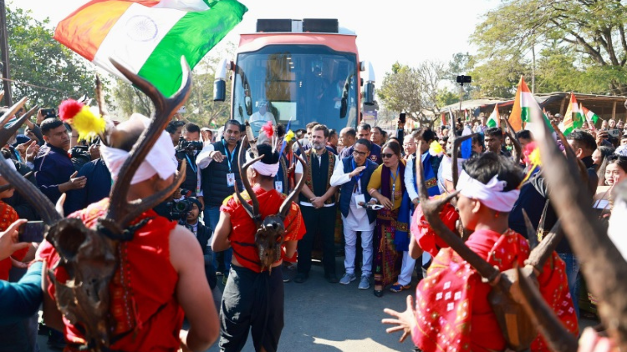 भारत जोड़ो न्याय यात्रा दूसरे दिन इंफाल पश्चिम के सेकमाई से हुई शुरू